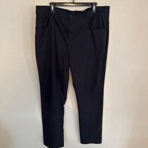 Travis Mathew 5-Pocket Golf Pants Men 40x 32 Black Performance‎ Tapered
